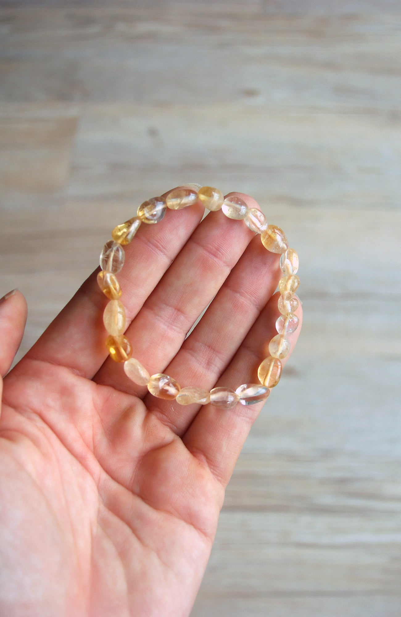 Citrine (Heat Treated) Nugget 6mm Bracelet 217